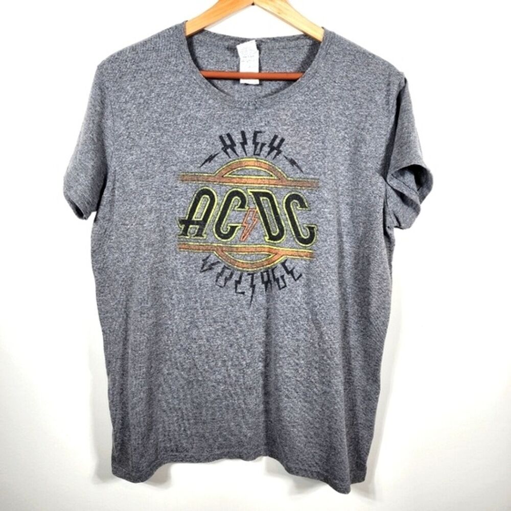 Classic Vintage Grey AC/DC High Voltage Tshirt Size XL